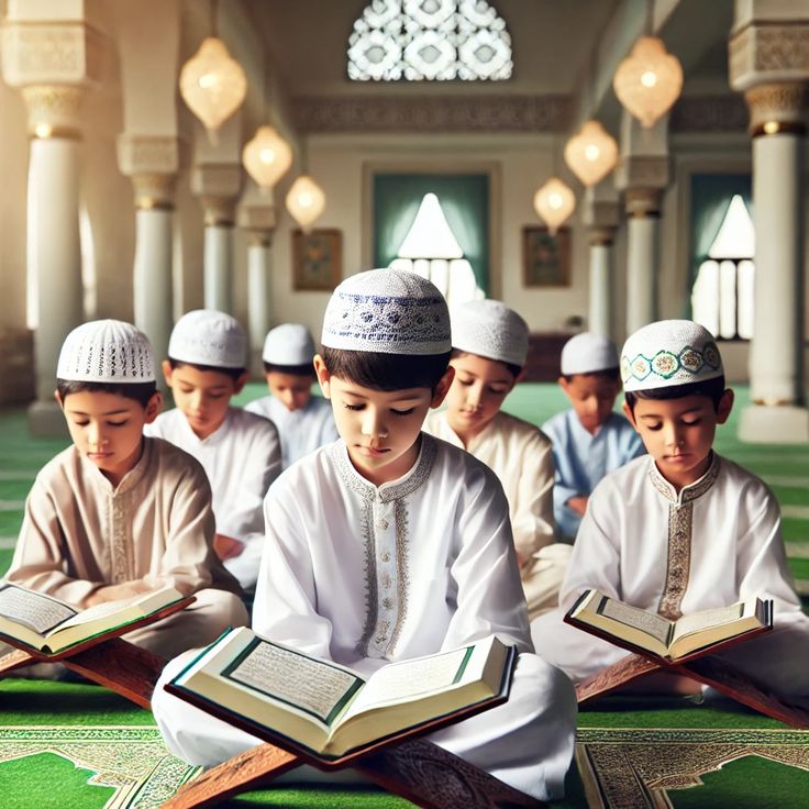 صورة طلاب في حلقة تحفيظ قرآن